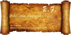 Rózsa Fulvia névjegykártya